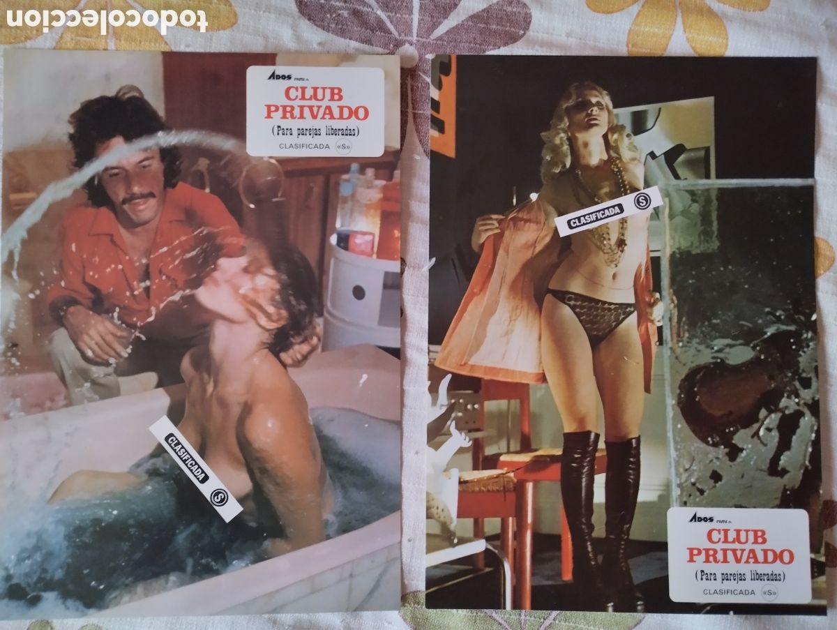 Cine: 12 FOTOCROMOS - CLUB PRIVADO PARA PAREJAS LIBERADAS - SET COMPLETO