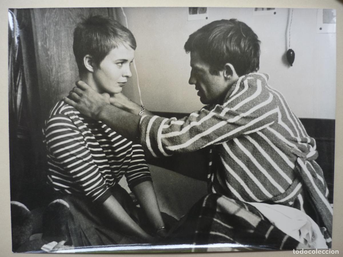 Cine: &Agrave; bout de souffle - foto original b/n - jean luc godard jean paul belmondo jean seberg