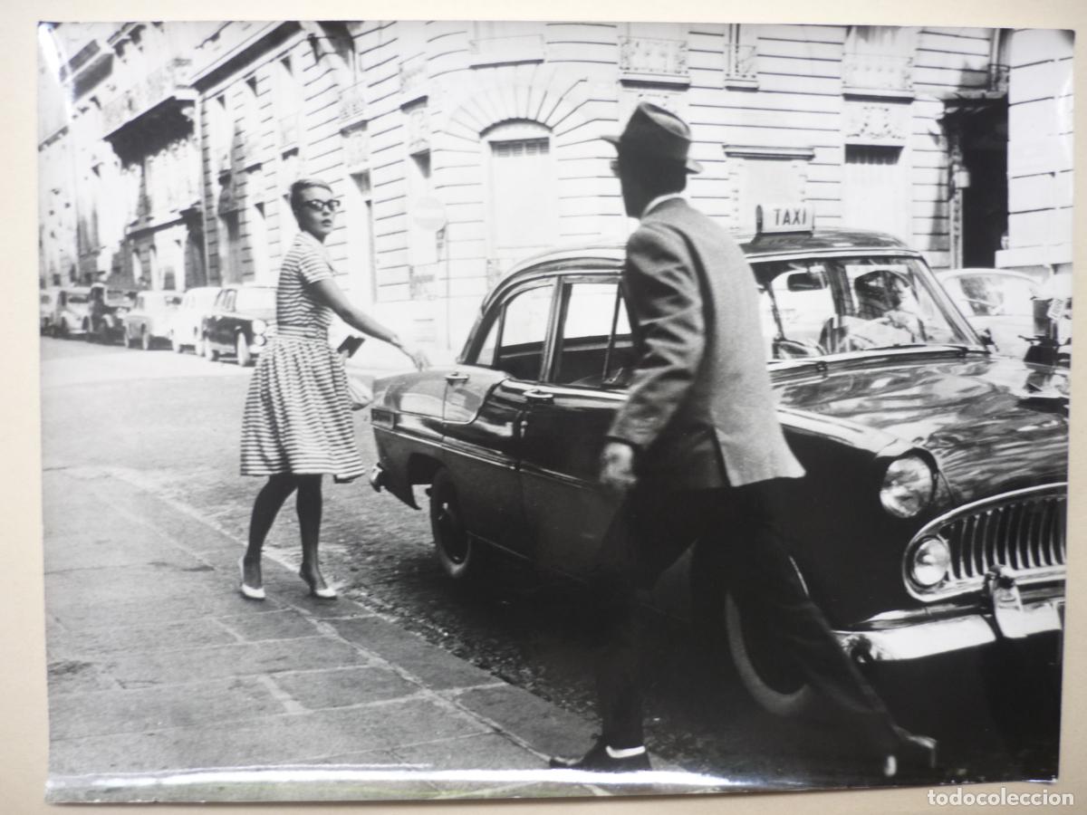 Cine: &Agrave; bout de souffle - foto original b/n - jean luc godard jean paul belmondo jean seberg - taxi