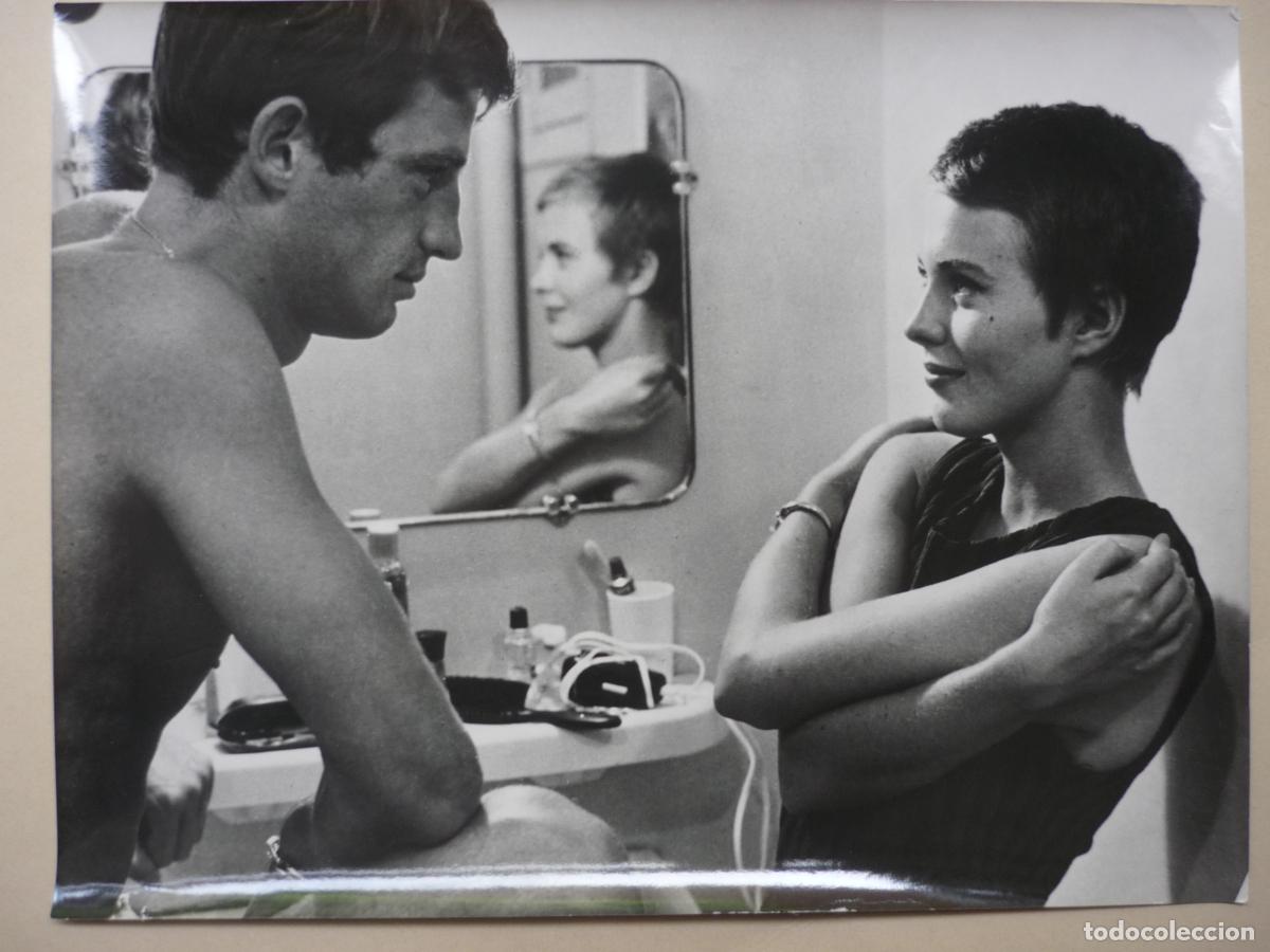 Cine: &Agrave; bout de souffle - foto original b/n - jean luc godard jean paul belmondo jean seberg