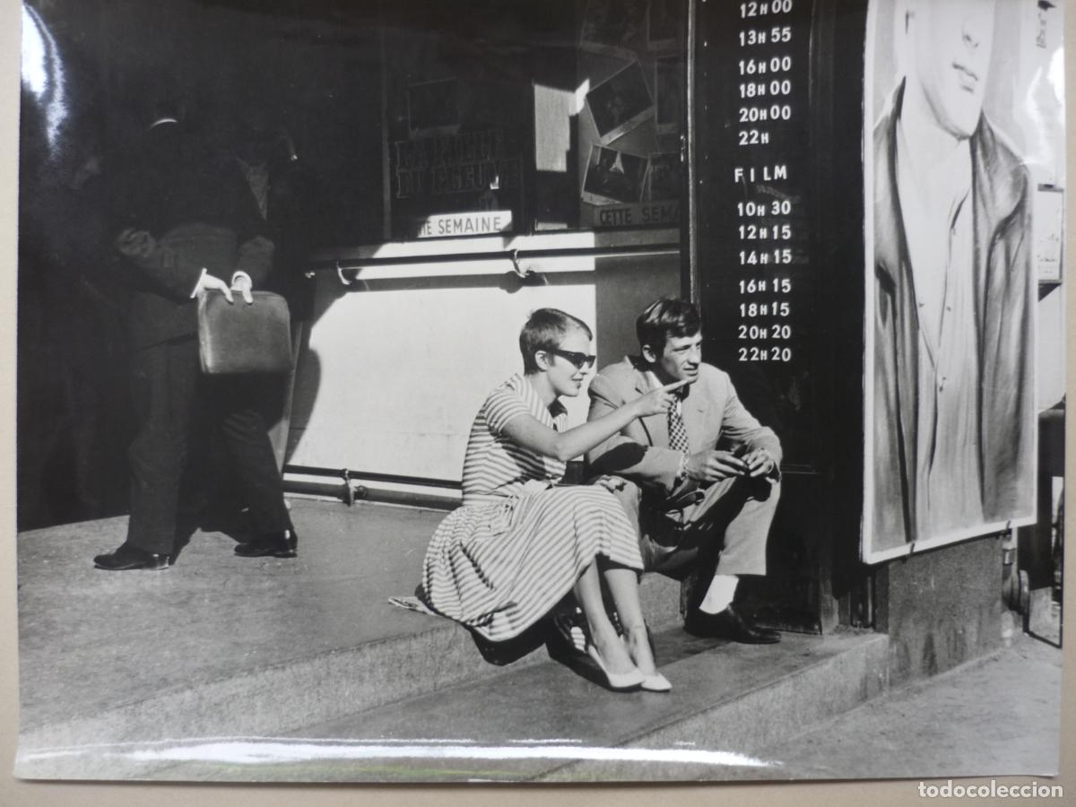Cine: &Agrave; bout de souffle - foto original b/n - jean luc godard jean paul belmondo jean seberg