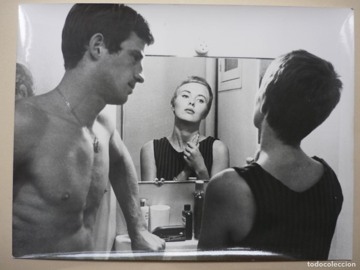 Cine: &Agrave; bout de souffle - foto original b/n - jean luc godard jean paul belmondo jean seberg