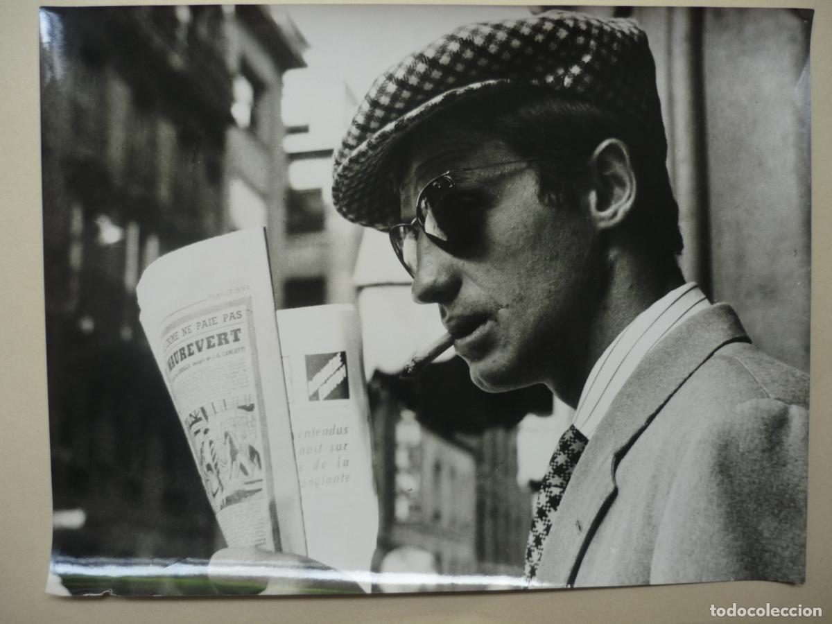 Cine: &Agrave; bout de souffle - foto original b/n - jean luc godard jean paul belmondo al final de la escapada