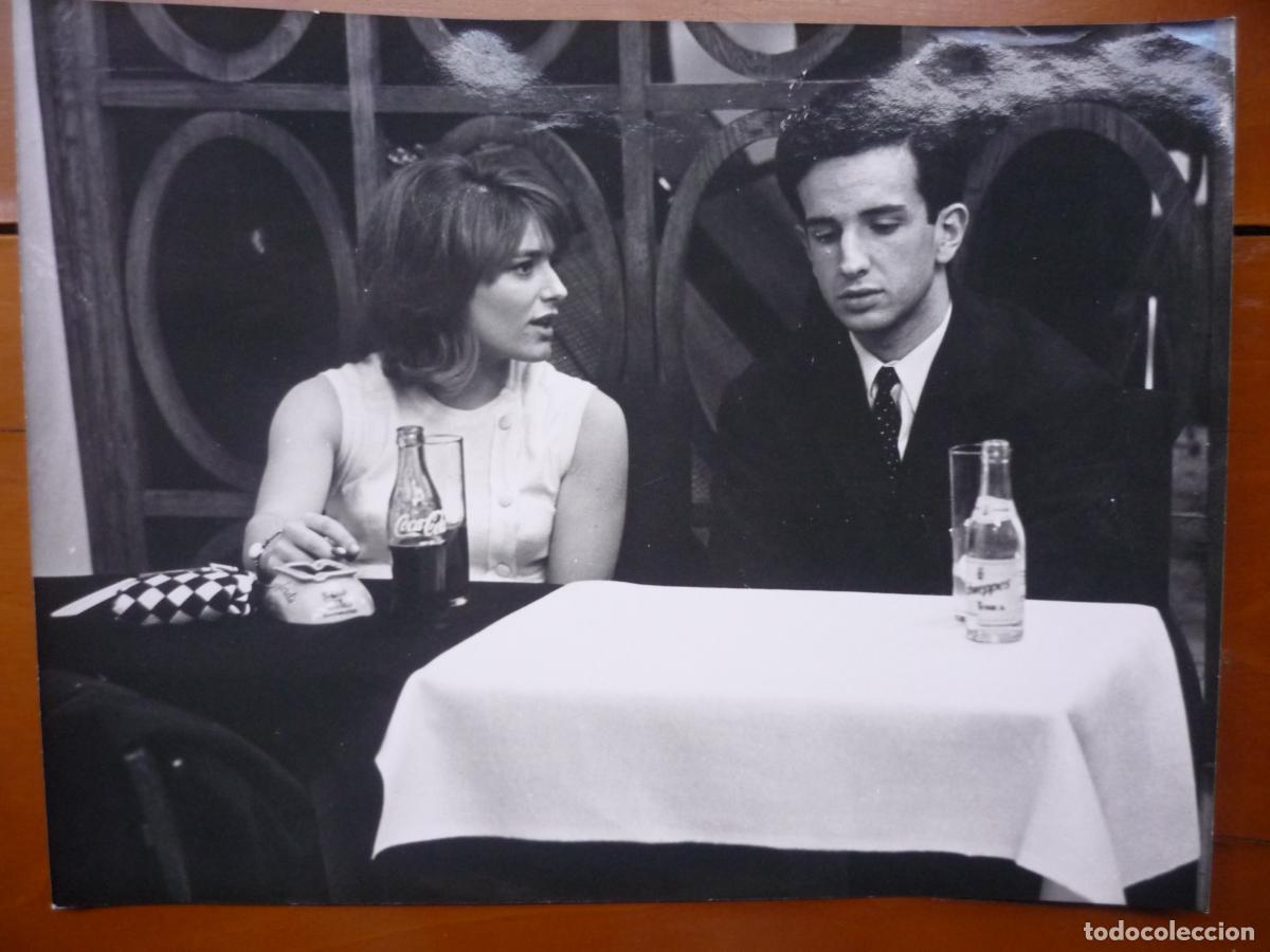 Cine: una historia de amor - foto original b/n - serena vergano jose carlos plaza - cocacola coca-cola
