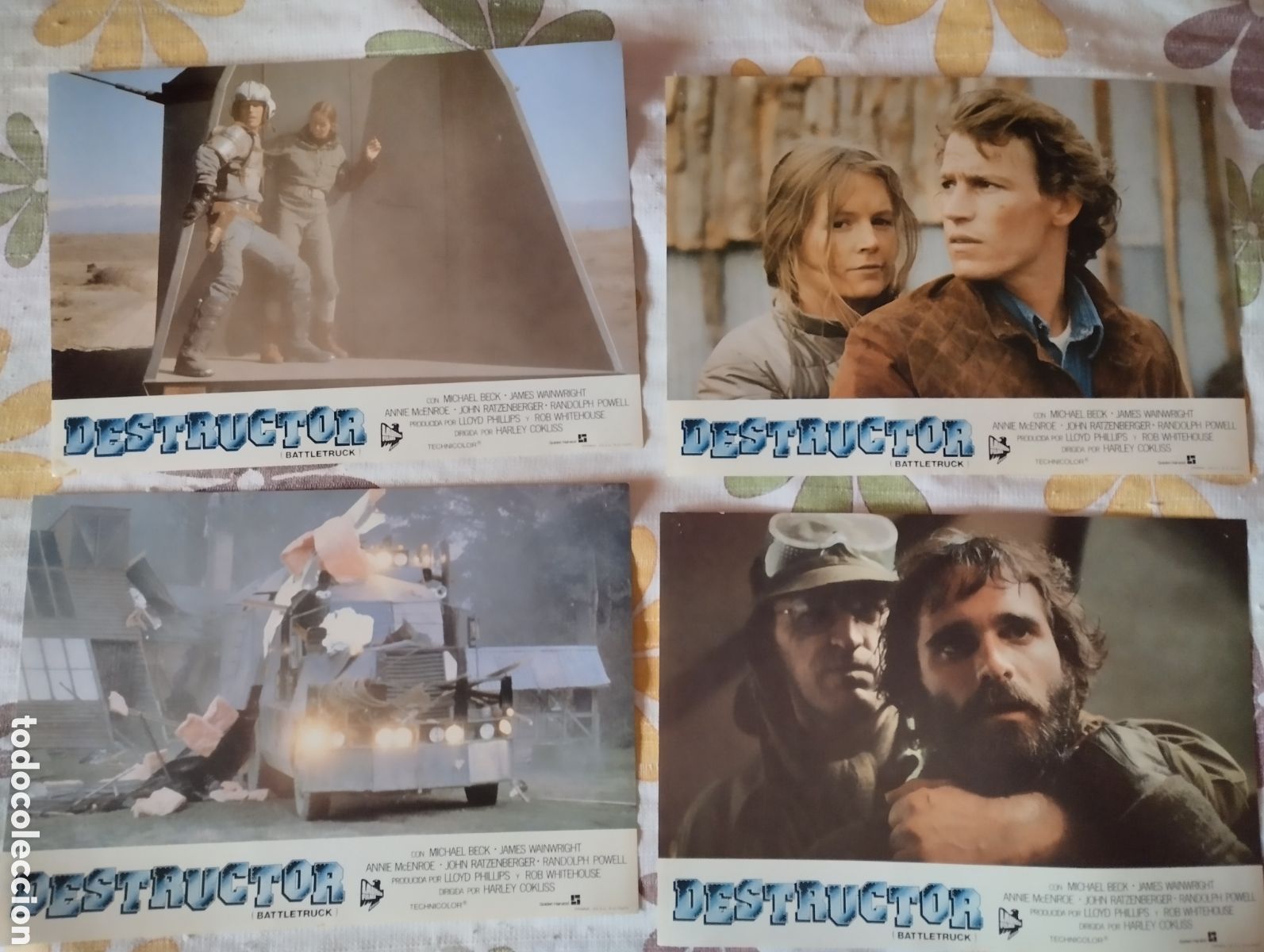 Cine: 12 FOTOCROMOS + CARTEL 100 X 70 - DESTRUCTOR - SET COMPLETO