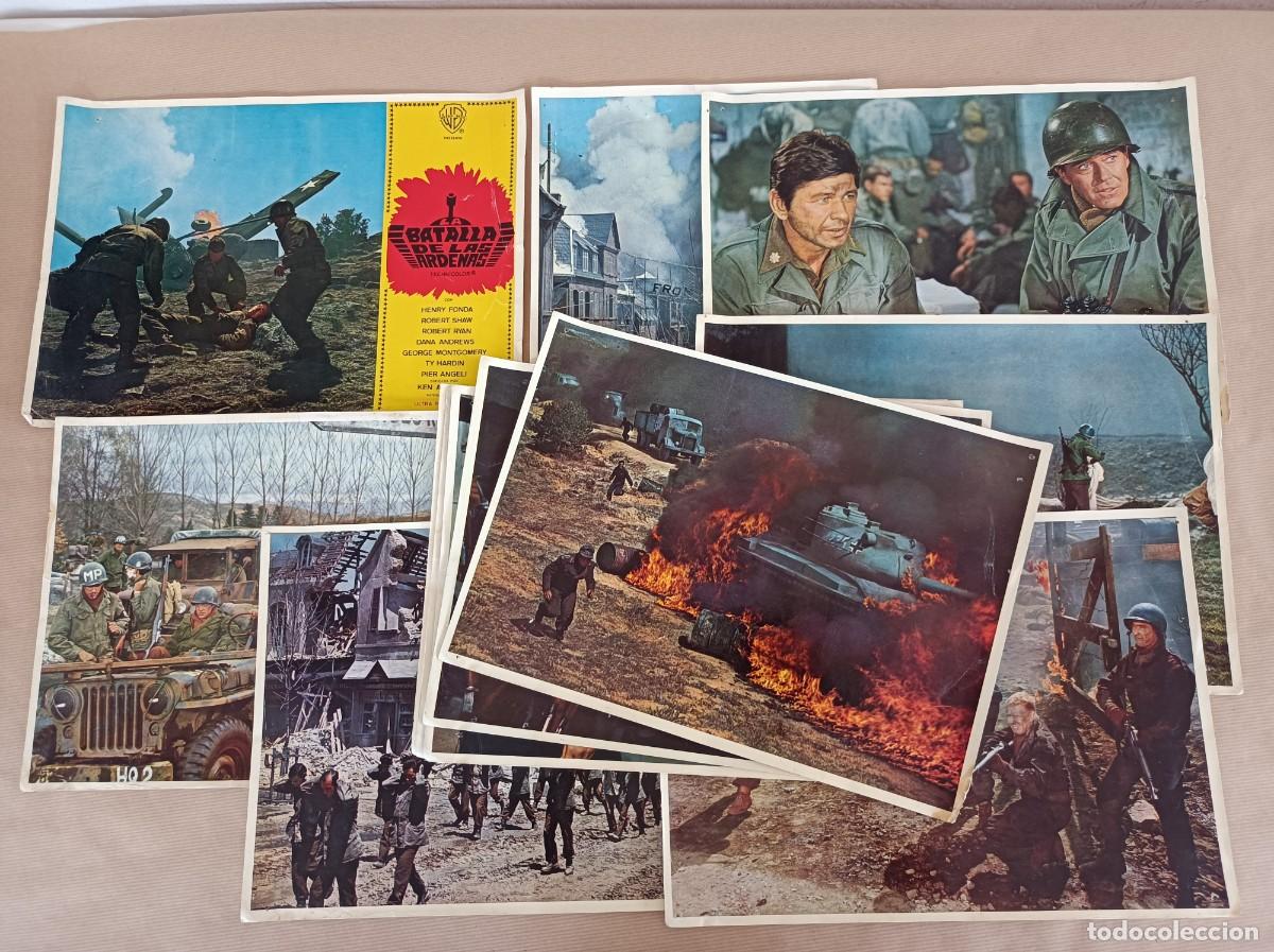 Cine: 12 FOTOCROMOS LA BATALLA DE LAS ARDENAS JUEGO COMPLETO