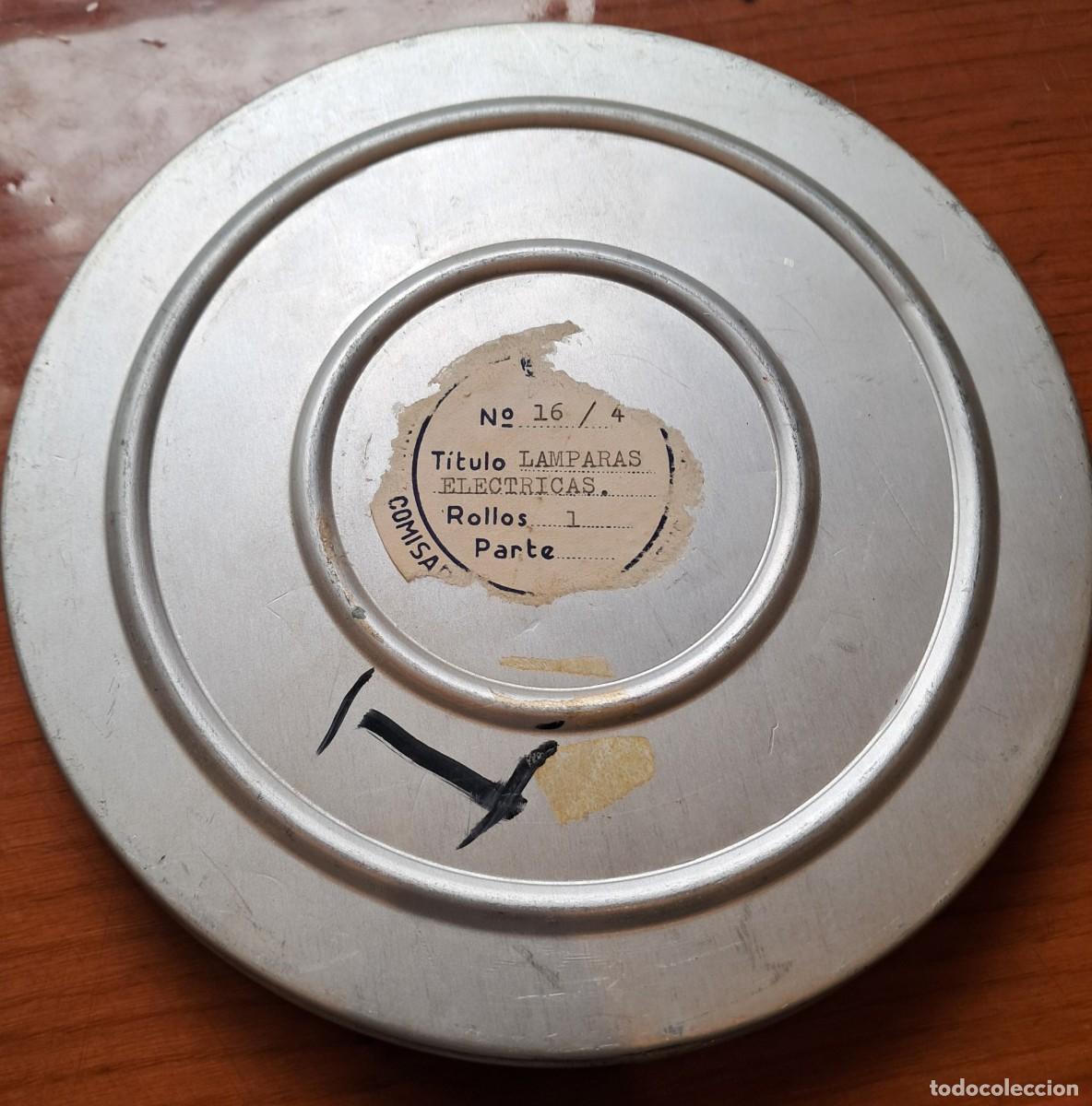 Cine: Pelicula antigua reportaje de lamparas principio del siglo 20 de 16mm