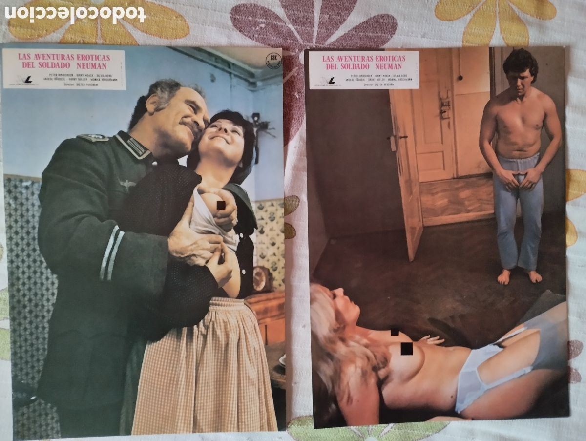 Kino: 4 FOTOCROMOS - LAS AVENTURAS EROTICAS DEL SOLDADO NEUMAN