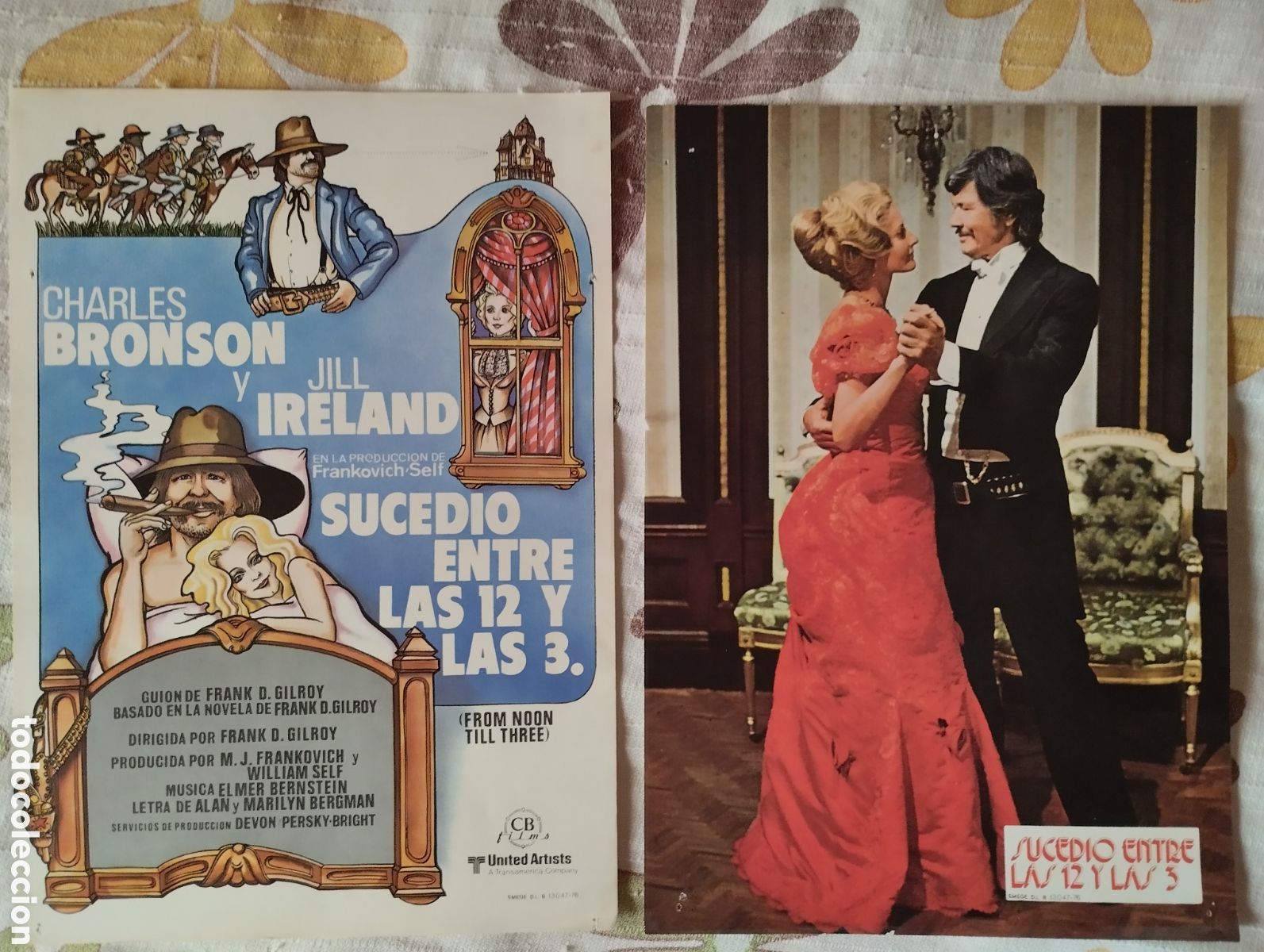 Cine: 6 FOTOCROMOS - SUCEDI&Oacute; ENTRE LAS 12 Y LAS 3 - CHARLES BRONSON