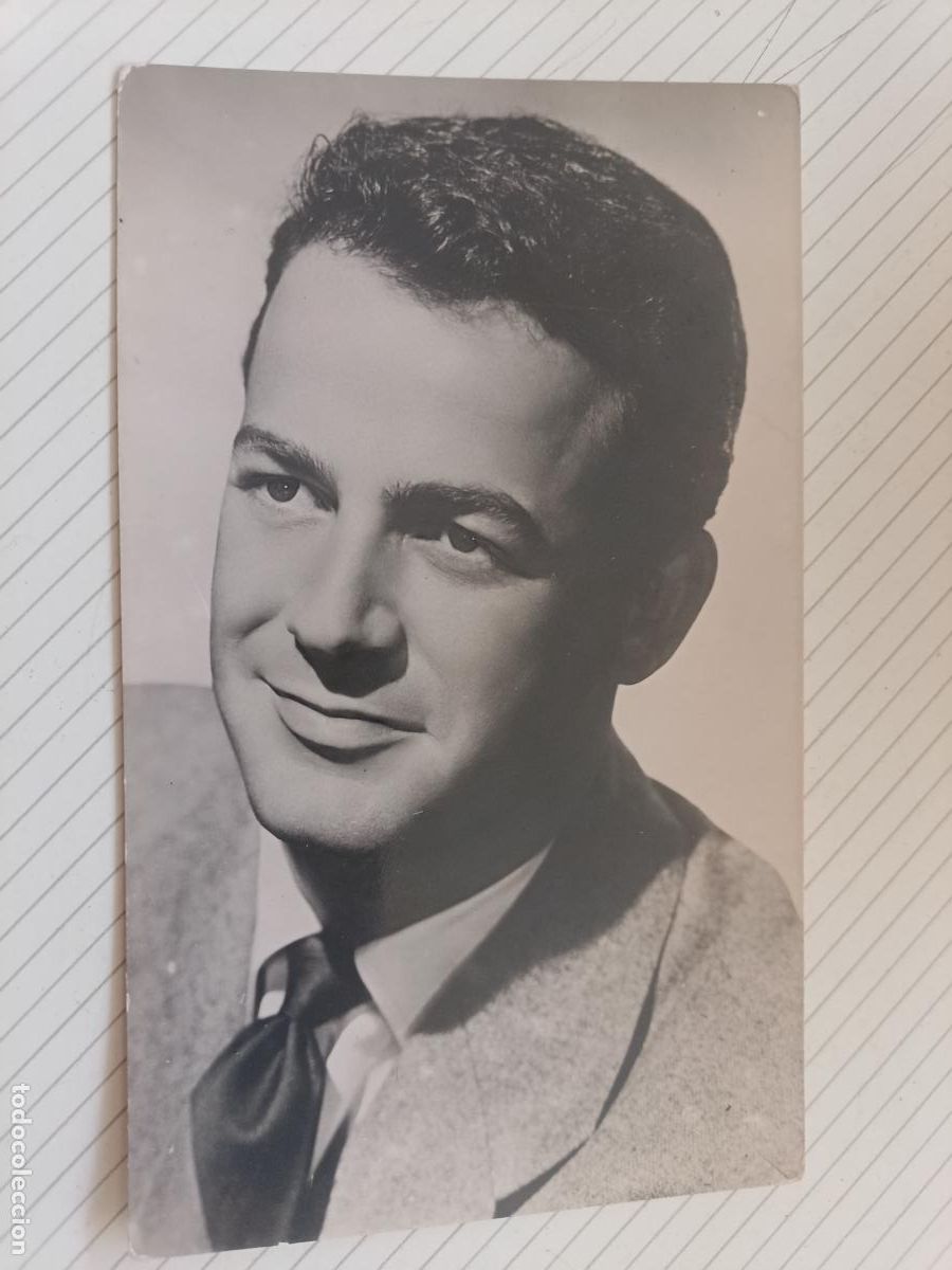 Cine: Mark Stevens, postal de cine original antigua