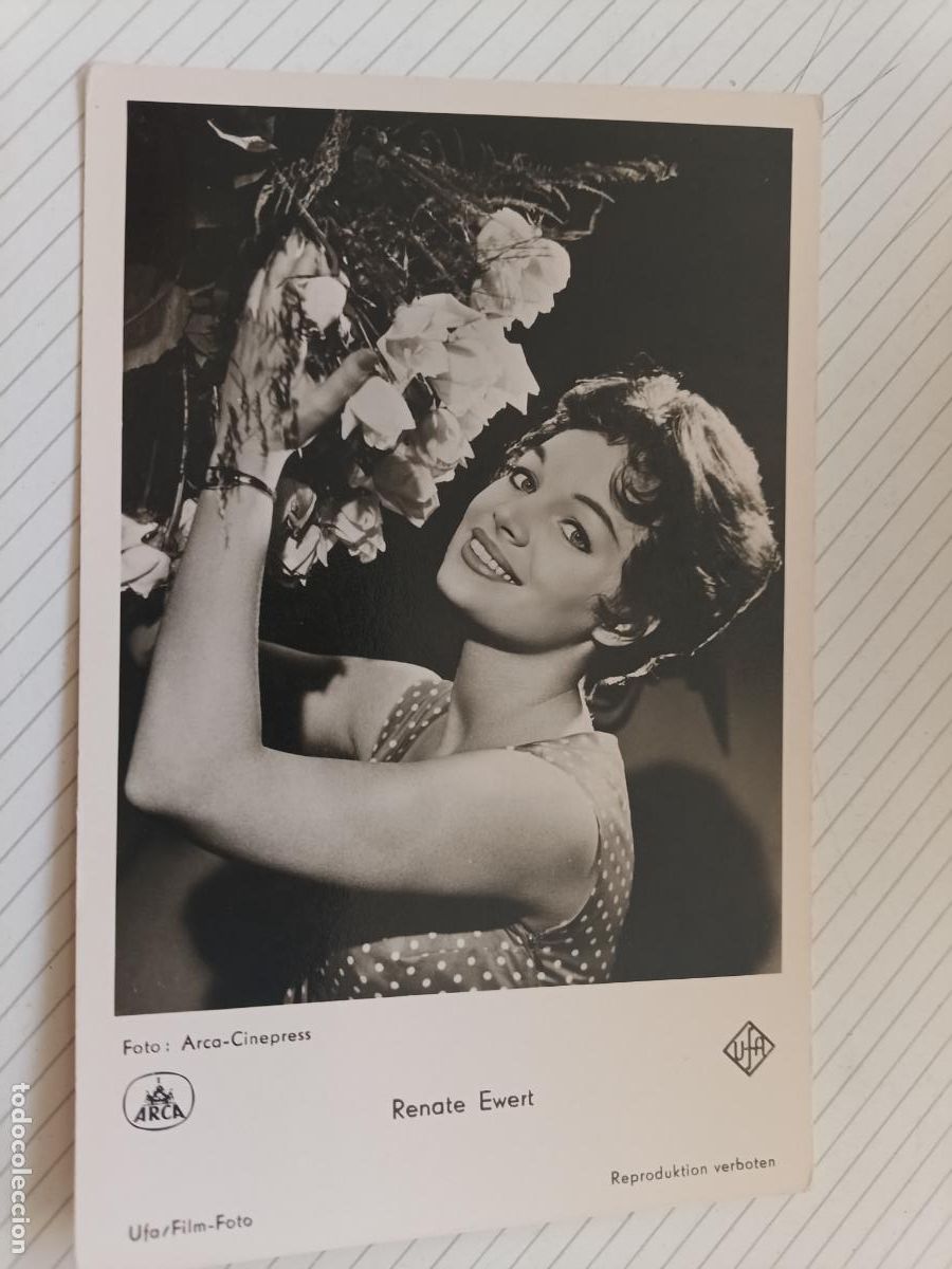Cine: Renate Ewert, postal de cine original antigua