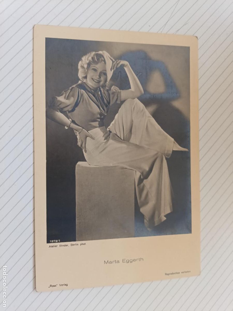 Cine: Marta Eggerth, postal de cine original antigua