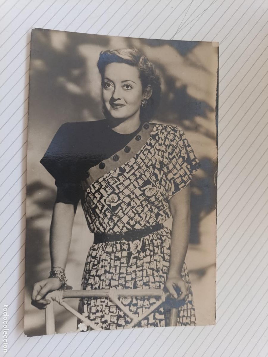 Cine: Bette Davis, postal de cine original antigua