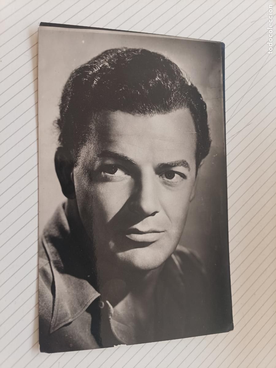 Cine: Cornel Wilde, postal de cine antigua