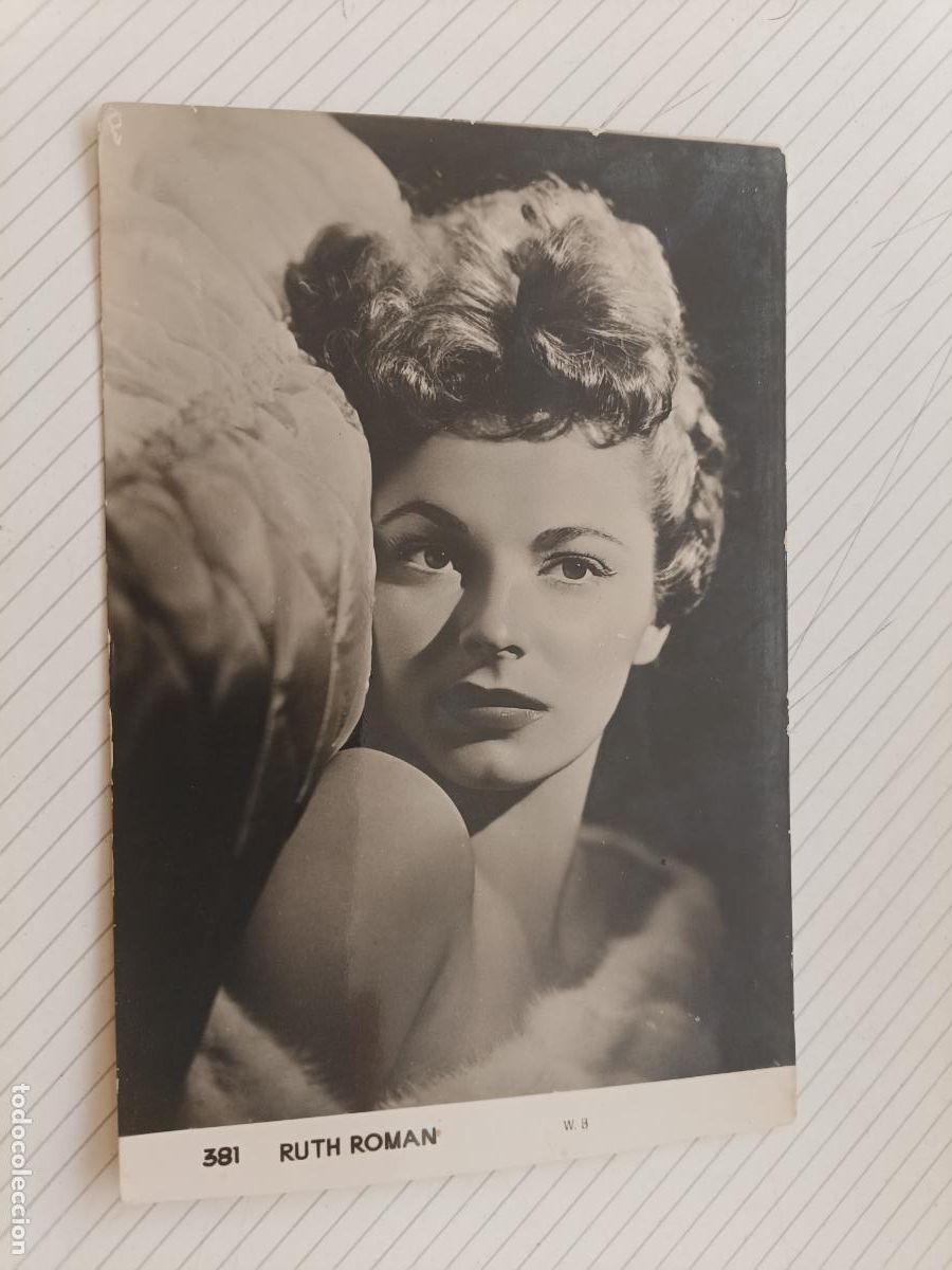 Cine: Ruth Roman, postal de cine antigua original