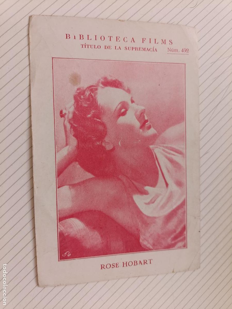 Cin&eacute;ma: Rose Hobart, tarjeta-cromo de cine antigua original
