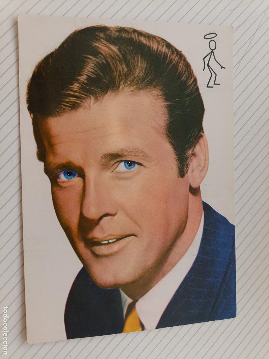 Cine: Roger Moore, postal de cine original de &eacute;poca