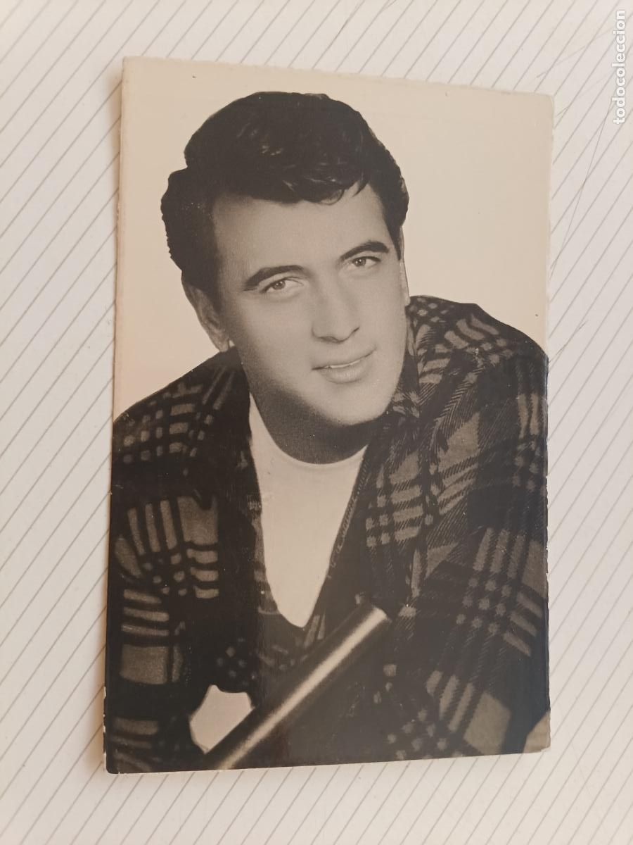 Cine: Rock Hudson, postal de cine antigua original