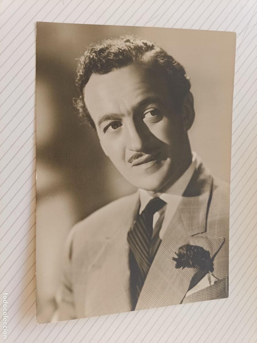 Cine: David Niven, postal de cine original de &eacute;poca