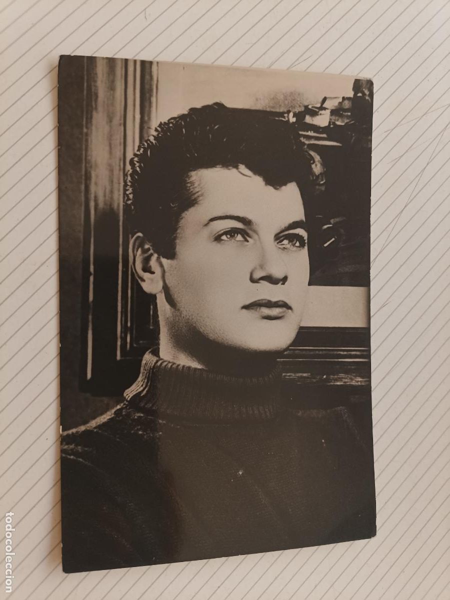 Cine: Tony Curtis, postal de cine original de &eacute;poca