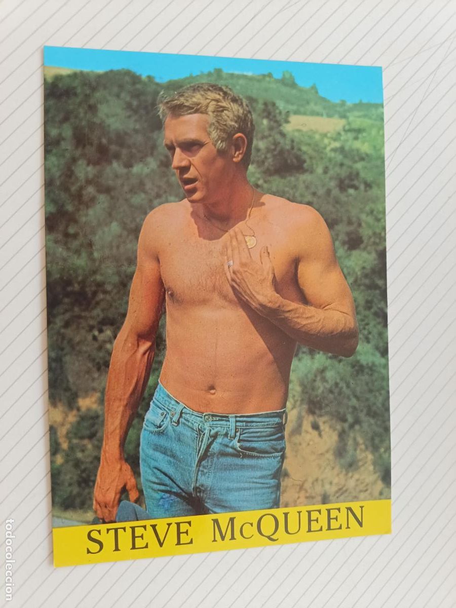 Cine: Steve McQueen, postal de cine original de &eacute;poca