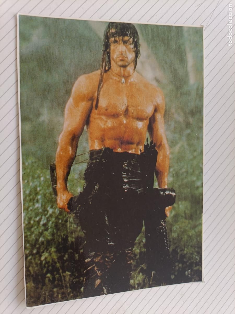 Cine: Sylvester Stallone, postal de cine RAMBO