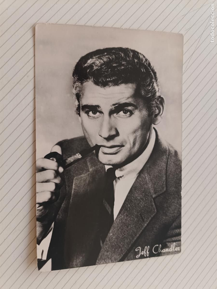 Cine: Jeff Chandler, postal de cine original de la &eacute;poca
