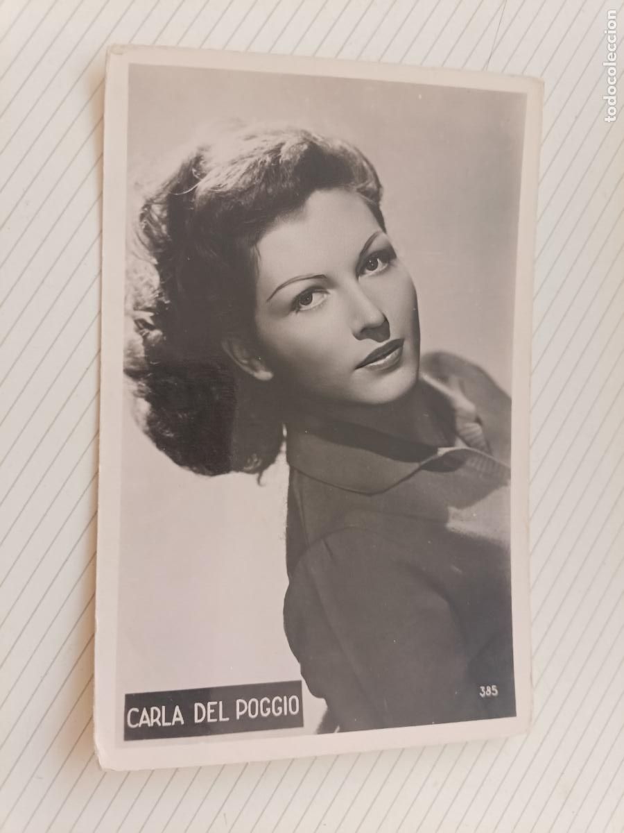 Cine: Carla del Poggio, postal de cine original de la &eacute;poca
