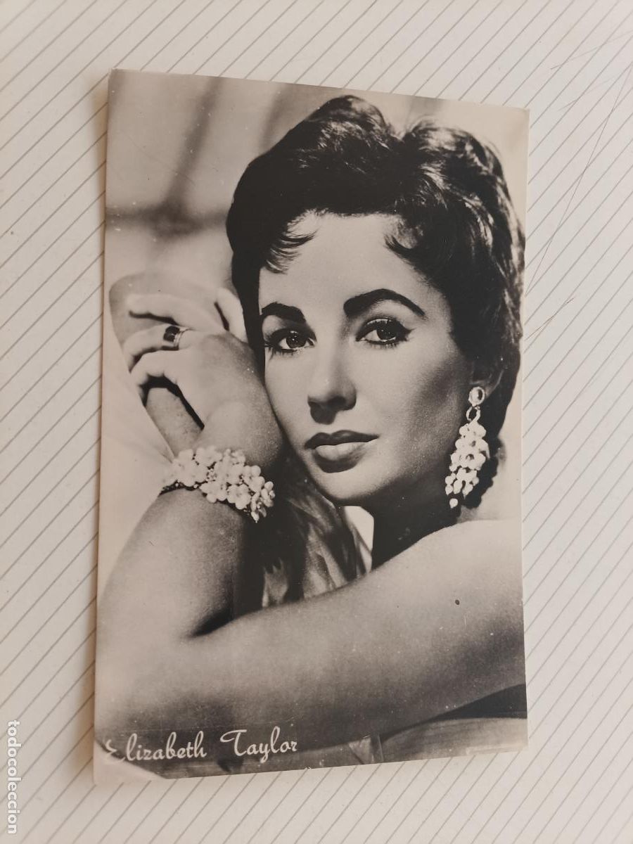 Cine: Elizabeth Taylor. Postal de cine de la &eacute;poca