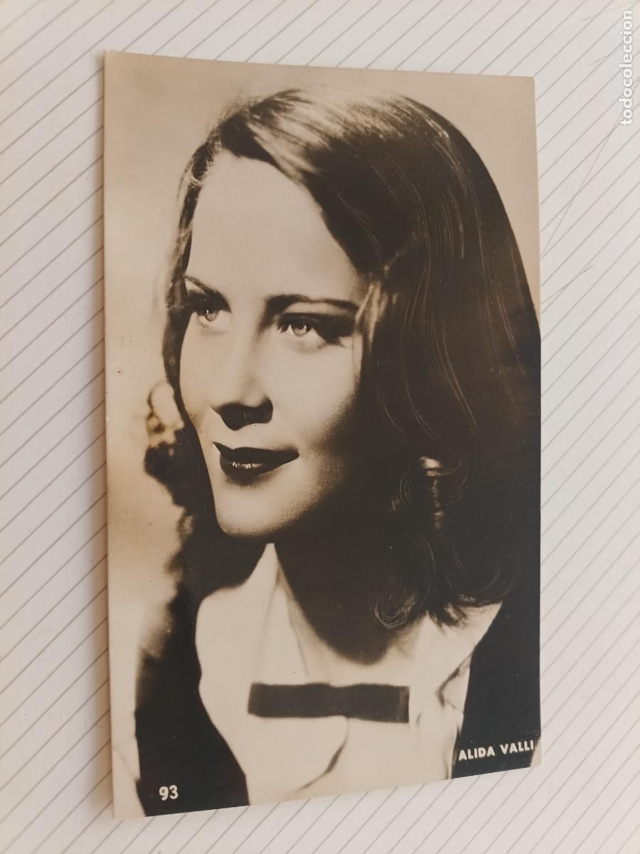 Cine: Alida Valli. Postal de cine de la &eacute;poca
