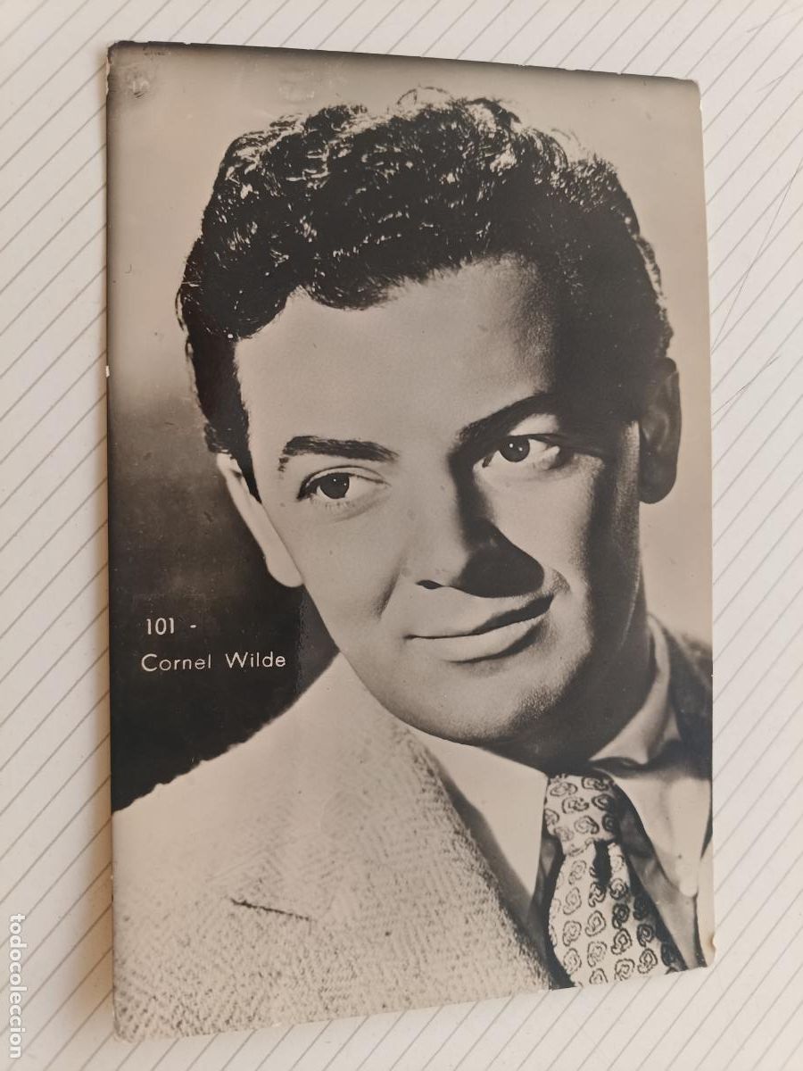 Cine: Cornel Wilde. Postal de cine de la &eacute;poca