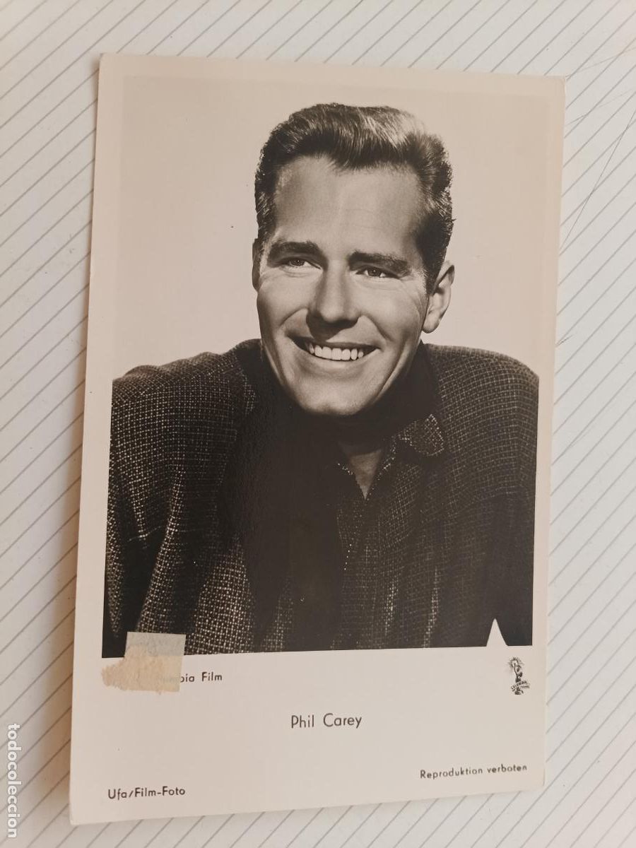 Cine: Phil Carey. Postal original de cine de la &eacute;poca