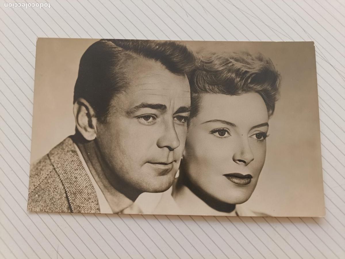 Cine: Aland Ladd y Deborah Kerr. Postal original de cine de la &eacute;poca