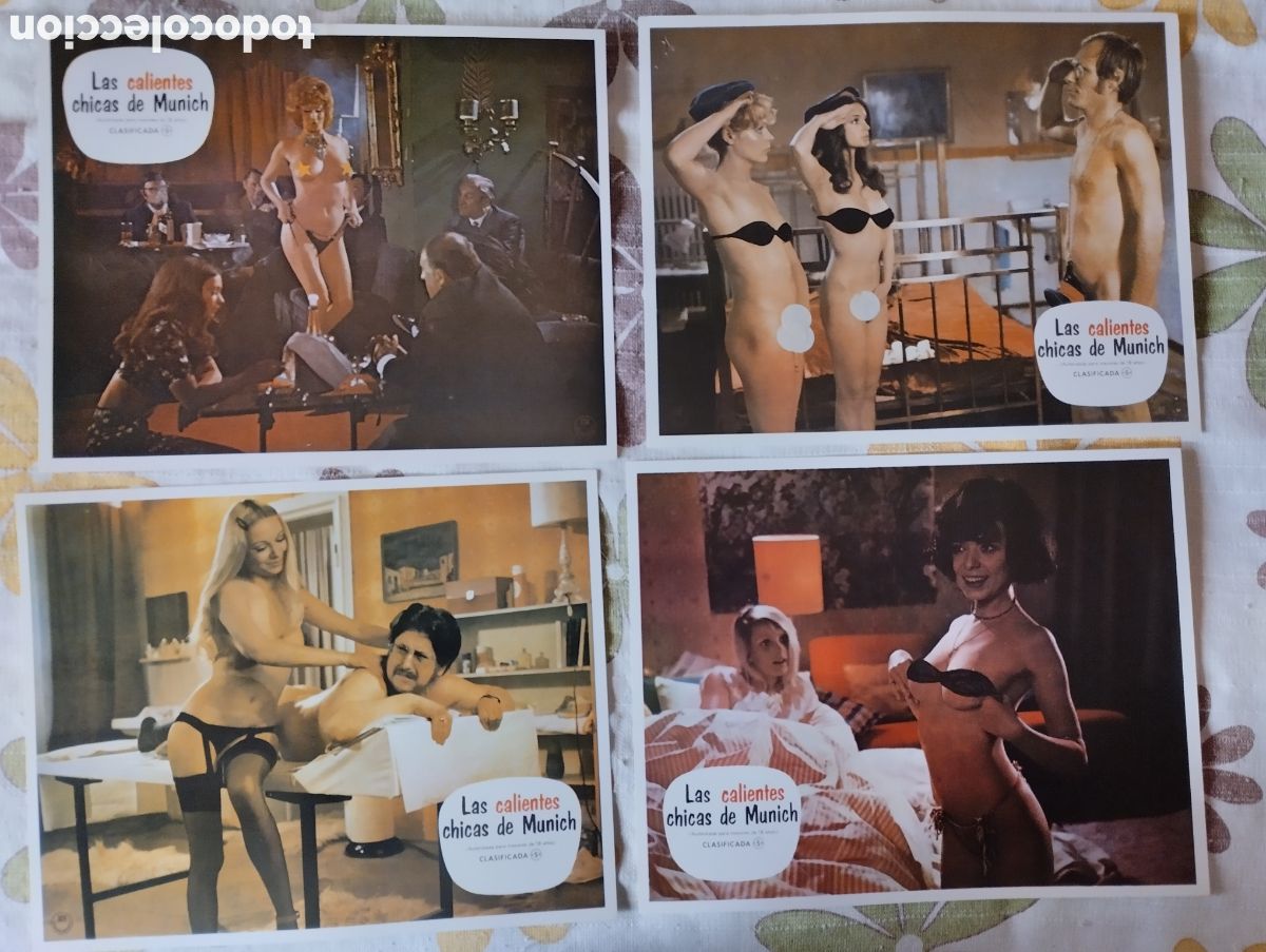 Cine: 10 FOTOCROMOS + GUIA DOBLE - LAS CALIENTES CHICAS DE MUNICH - SET COMPLETO