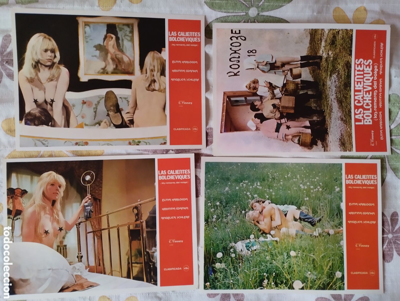 Cine: 12 FOTOCROMOS - LAS CALIENTES BOLCHEVIQUES - SET COMPLETO