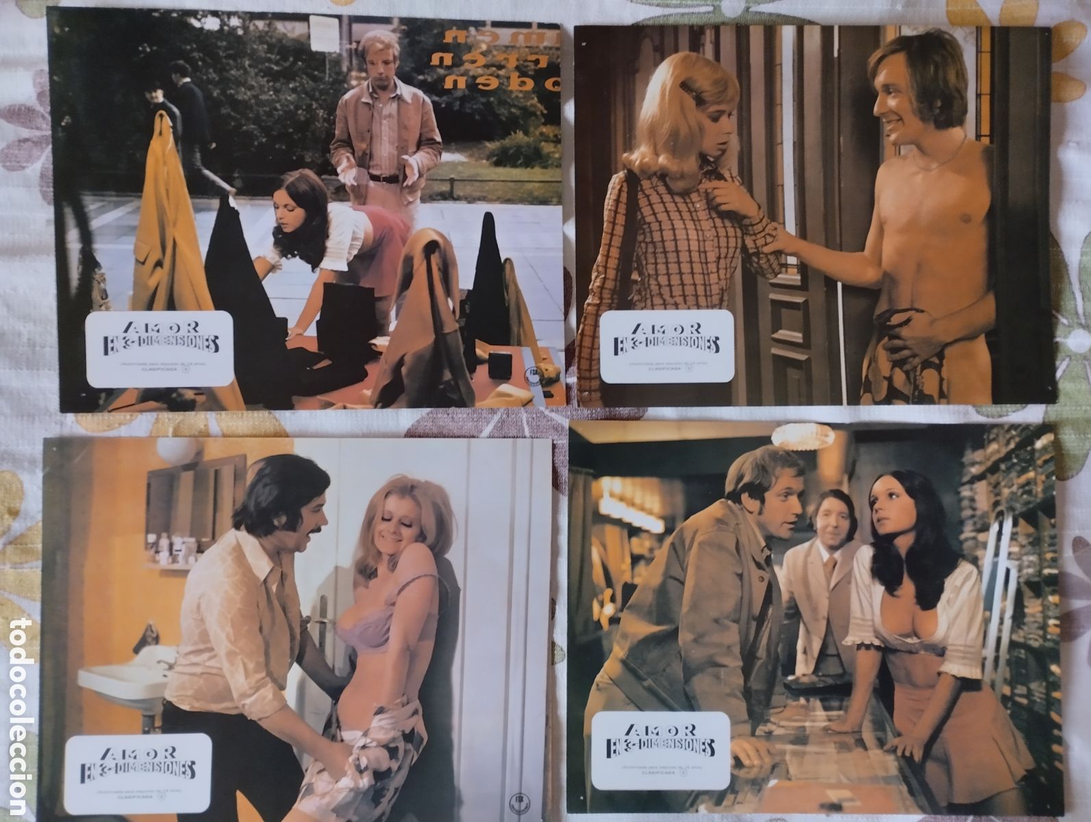 Cine: 10 FOTOCROMOS - AMOR EN 3 DIMENSIONES - SET COMPLETO