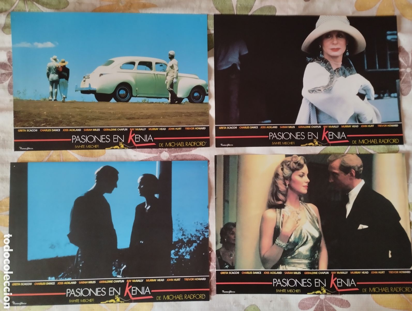 Cine: 12 FOTOCROMOS - PASIONES EN KENIA - SET COMPLETO