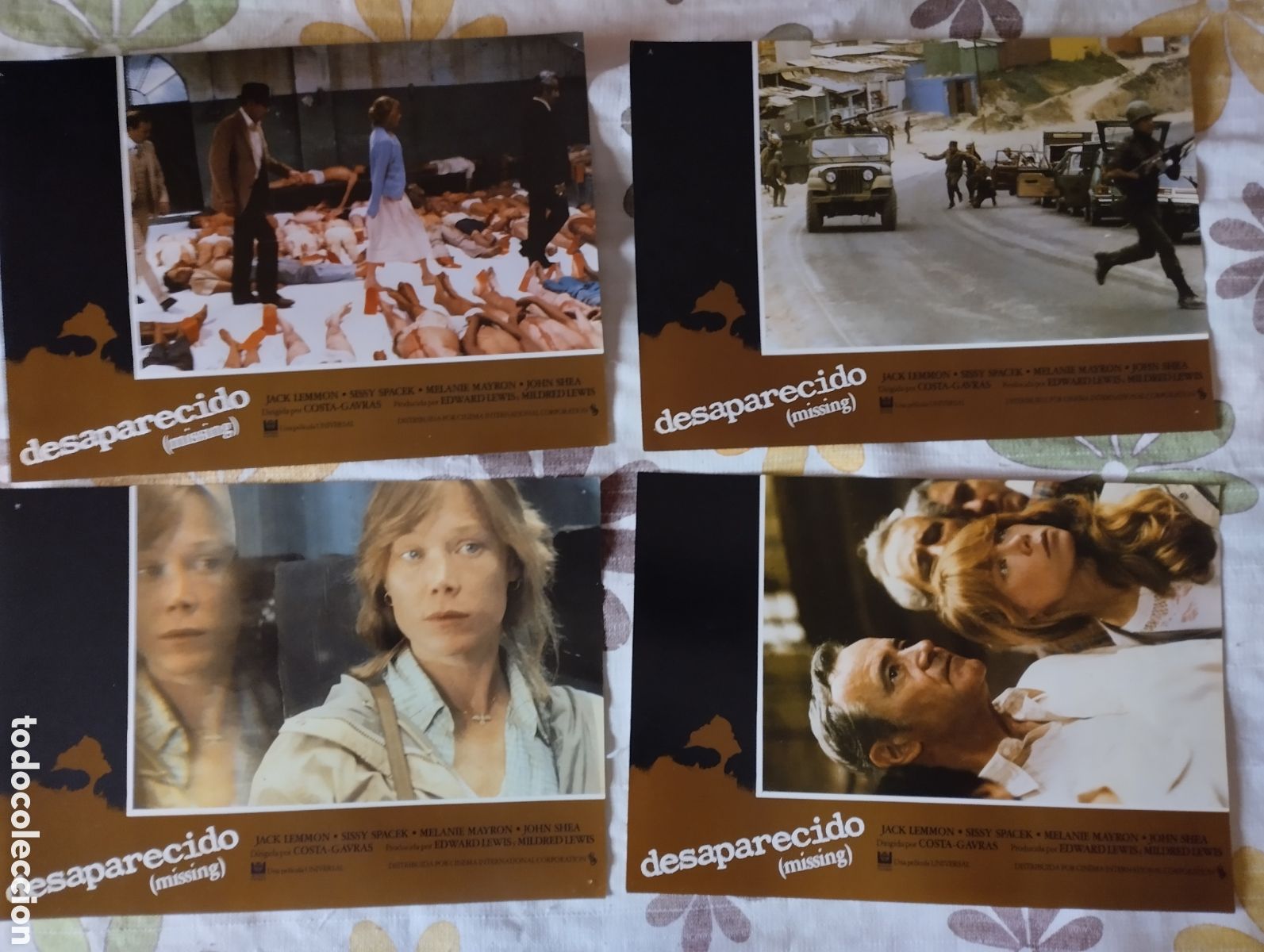Cine: 12 FOTOCROMOS + AUNSTANGFOTOS - DESAPARECIDO - SET COMPLETO - SSISY SPACEK
