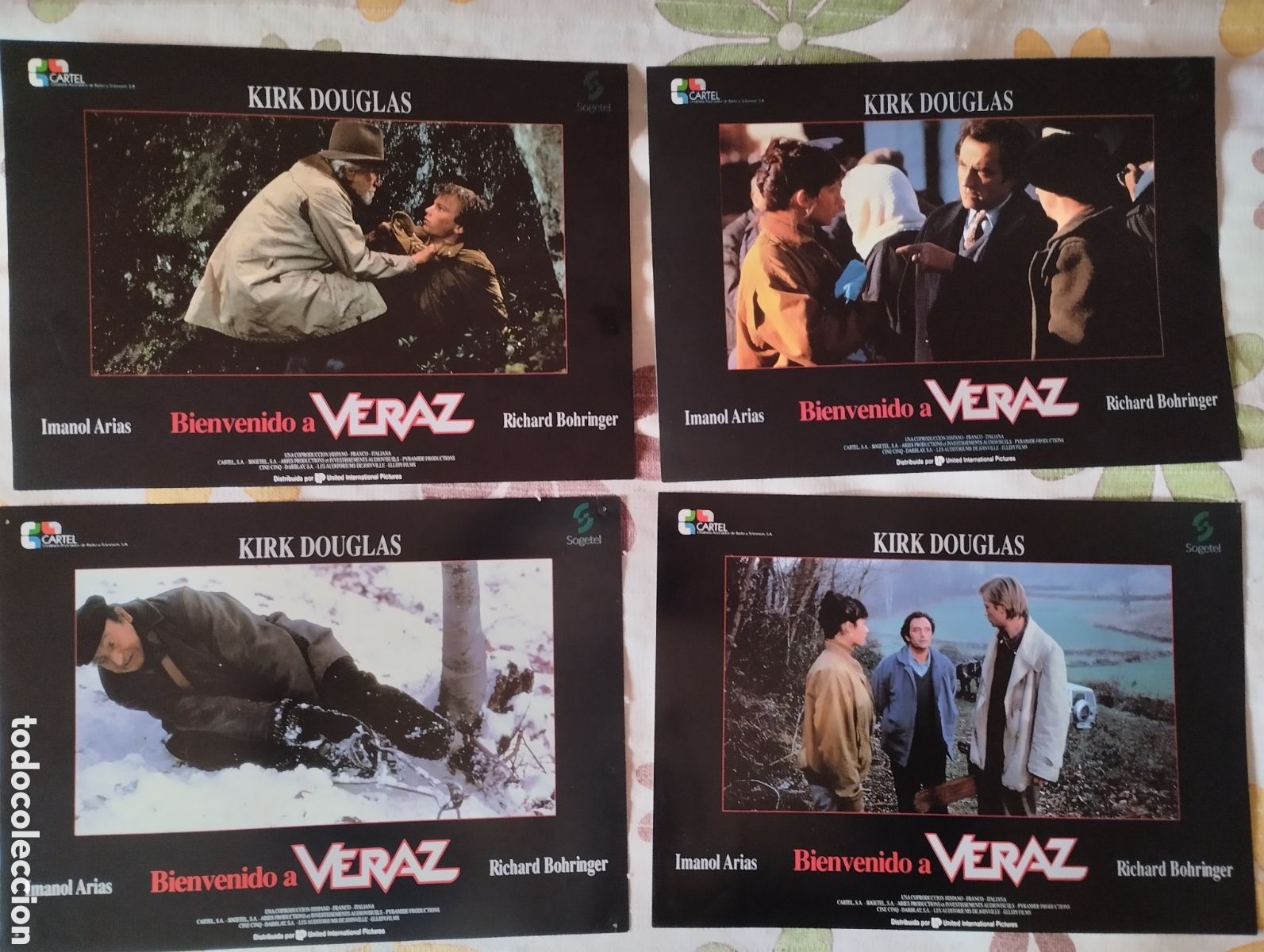 Cine: 12 FOTOCROMOS - VERAZ - SET COMPLETO - KIRK DOUGLAS
