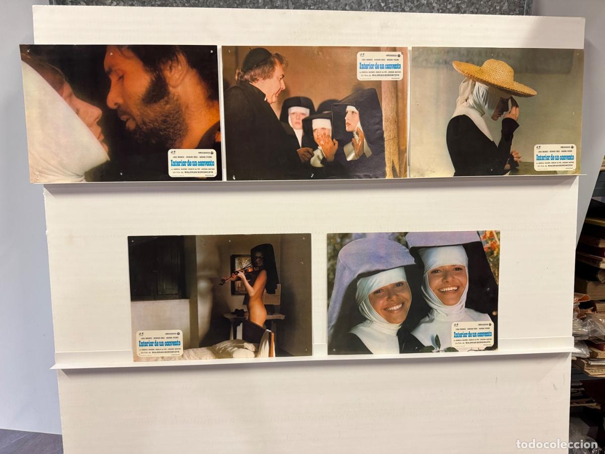 Cine: Interior de un convento, Ligia Branice, Howard Ross, 5 Fotocromos