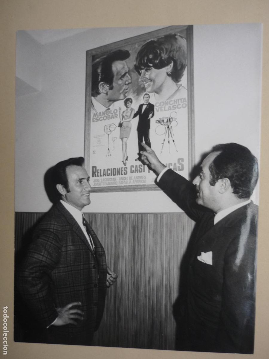 Cine: MANOLO ESCOBAR- FOTO ORIGINAL b/n - relaciones casi publicas - FOTOGRAFO ALFREDO