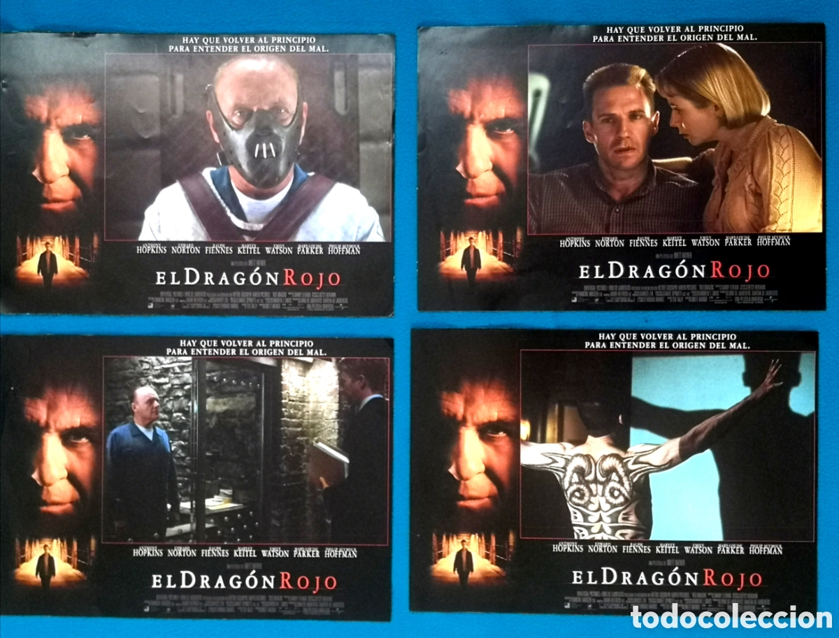 Cine: EL DRAGON ROJO - 4 FOTOCROMOS