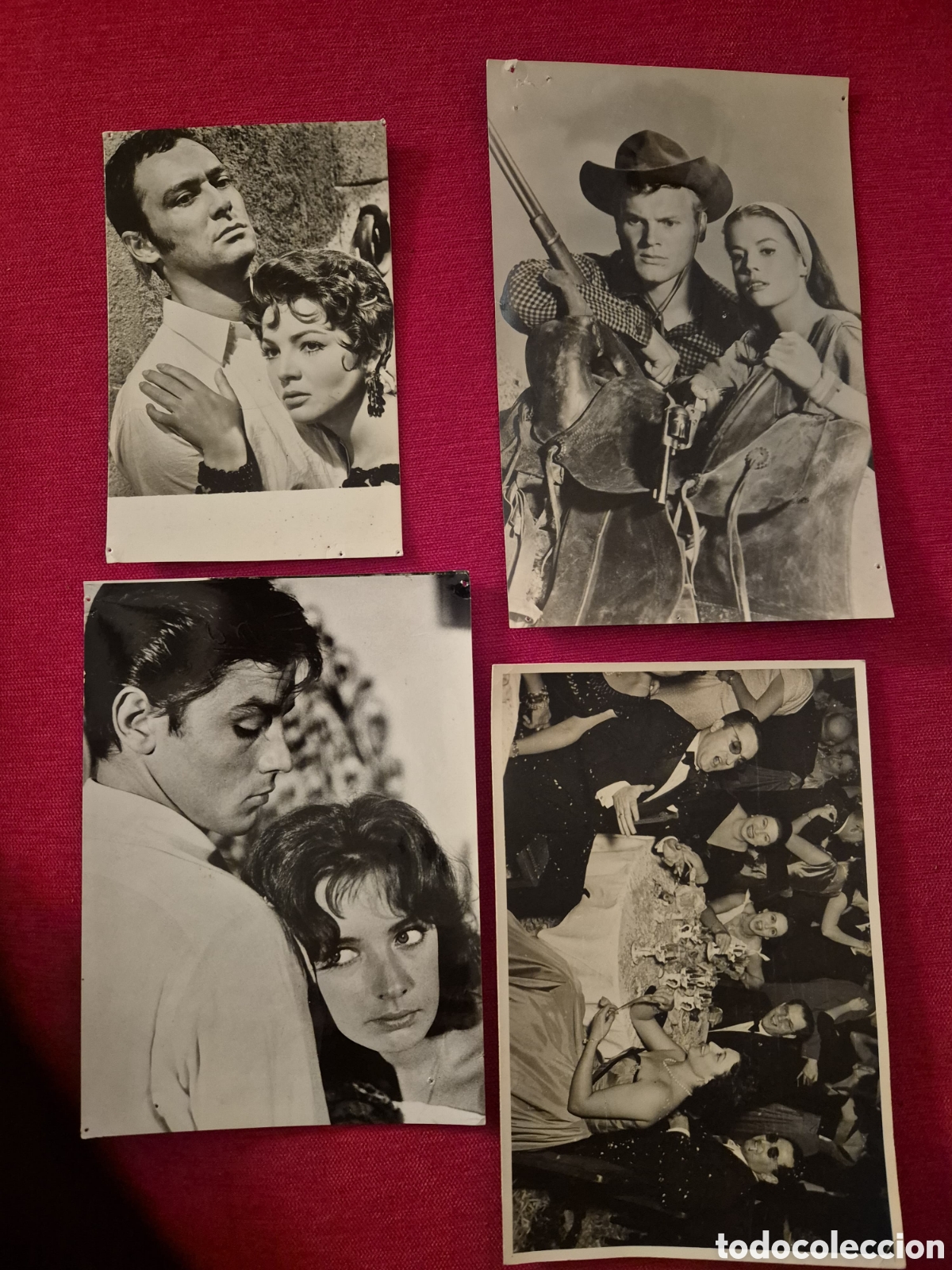 Cine: LOTE DE 4 FOTOS DE CINE. VER FOTOS Y REVERSO.
