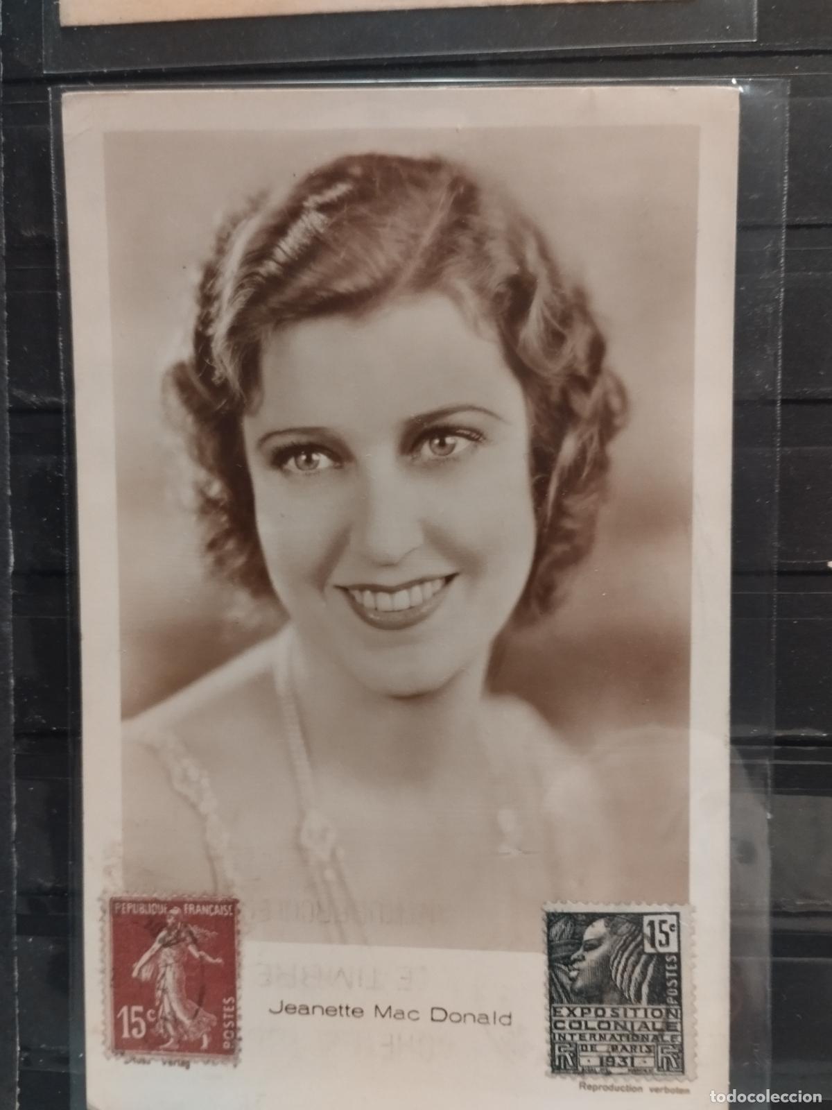 Kino: POSTAL. ACTRIZ. JEANETTE MAC DONALD.CIRCULADA FRANCIA-ESPA&Ntilde;A. 1932