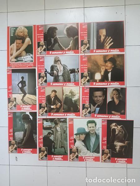 Cine: SJC 0002 9 SEMANAS Y MEDIA KIM BASSINGER MICKEY ROURKE SET COMPLETO 12 FOTOCROMOS ORIGINAL ESTRENO