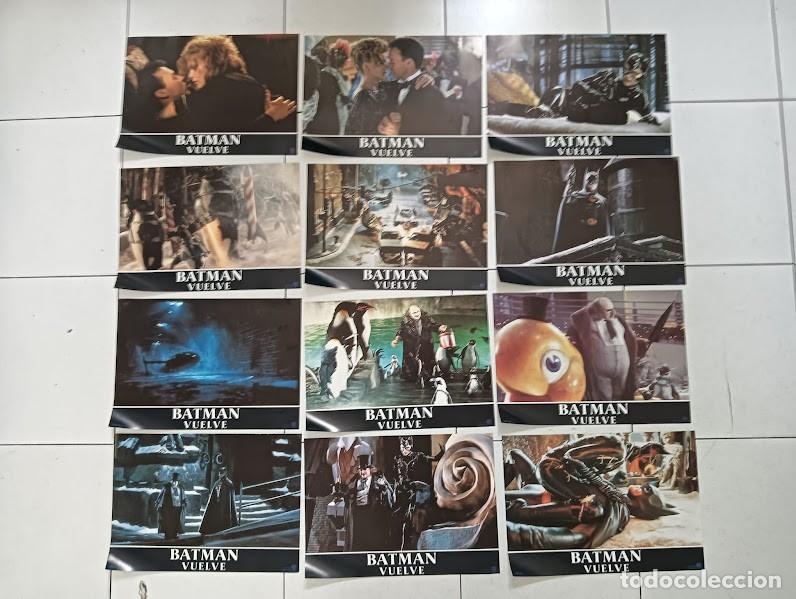 Cine: SJC 0020 BATMAN VUELVE TIM BURTON MICHAEL KEATON PFEIFFER SET COMPLETO 12 FOTOCROMOS ORIGINAL ESTREN