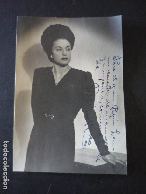 Kino: PEPITA MARCO ARTISTA ANTIGUA FOTOGRAFIA CON FIRMA AUTOGRAFO 11 X 15 CM
