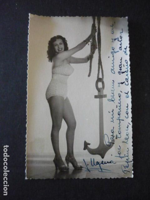 Kino: JUANITA UGENA ACTRIZ ANTIGUA FOTOGRAFIA CON FIRMA AUTOGRAFO 9 X 14 CM