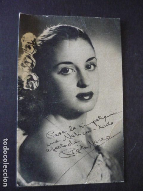 Cine: PEPITA MARCO ARTISTA ANTIGUA TARJETA CON FIRMA AUTOGRAFO 11 X 15 CM