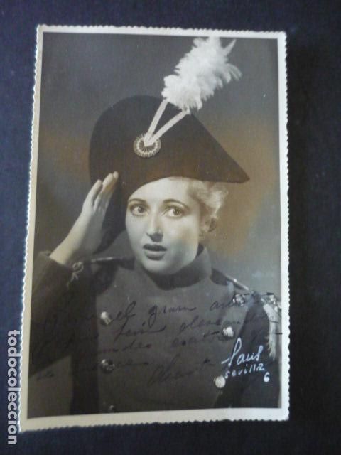 Cine: CHARITO LEONIS ACTRIZ ANTIGUA FOTOGRAFIA CON FIRMA AUTOGRAFO 11 X 17 CM